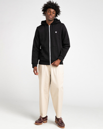 6 Bolton - Sweat à capuche zippé en sherpa pour Homme Noir Z1WAC5ELF1 Element