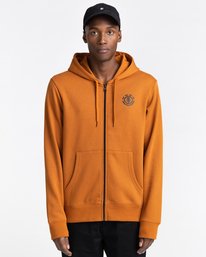 2 Goletta - Zip-Up Hoodie for Men Brown Z1ZHC3ELF1 Element