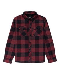 0 Tacoma 2 - Hooded Flannel Shirt for Boys Red Z2SHB1ELF1 Element