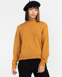 1 Roldal - Pull pour Femme Jaune Z3JPB1ELF1 Element
