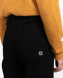 7 Kiruna - Jean taille haute pour Femme Noir Z3PTA1ELF1 Element