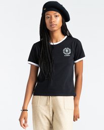 2 Rotation - T-shirt pour Femme Noir Z3SSE9ELF1 Element