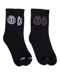 0 Logo - High Rise Athletic Socks Unisex Black Z5SOB7ELF1 Element