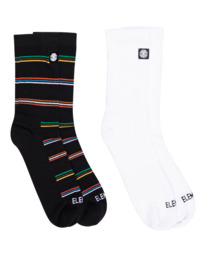 0 Stripe - High Rise Athletic Socks Unisex Black Z5SOB8ELF1 Element