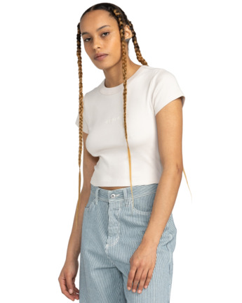 element, Yarnhill - Maglietta a maniche corte da Donna, OAT MILK (teg0) Yarnhill - Short Sleeves T-Shirt for Women  ELJKT00117