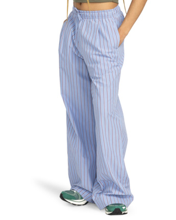 element, Chillin - Elastic Waist Pants for Women, STRIPE BLUE/POMEGRANATE (bgn3) Chillin - Elastic Waist Pants for Women  ELJNP00123
