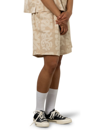 element, Daily Bermuda 19" - Elastic Waist Shorts for Women, STAMP BEIGE (teg7) Daily Bermuda 19" - Elastic Waist Shorts for Women  ELJNS00119