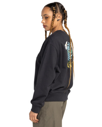 element, Swirl Flower - Pullover Sweatshirt for Women, OFF BLACK (kta0) Swirl Flower - Pullover Sweatshirt for Women  ELJSF00127