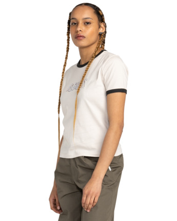 element, Yarnhill Ringer - T-Shirt für Frauen, OAT MILK (teg0) Yarnhill Ringer - Short Sleeves T-Shirt for Women  ELJZT00138