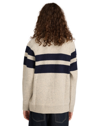 element, 2000S Rib Cr - Pull à col rond pour Homme, OAT MILK (teg0) 2000S Rib Cr - Crew Neck Jumper for Men  ELYSW00128