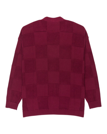 element, Textured Check Cardigan - Cardigan für Männer, ZINFANDEL (rss0) Textured Check Cardigan - Cardigan for Men  ELYSW00136