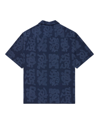 element, Thalweg - Hemd mit kurzen Ärmeln für Männer, INDIGO STAMP (bsp6) Thalweg - Short Sleeves Shirt for Men  ELYWT00176