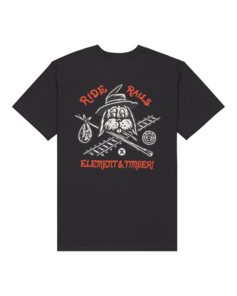 element, Timber Hobos - T-Shirt à manches courtes pour Homme, OFF BLACK (kta0) Timber Hobos - Short Sleeve T-Shirt for Men  ELYZT00582