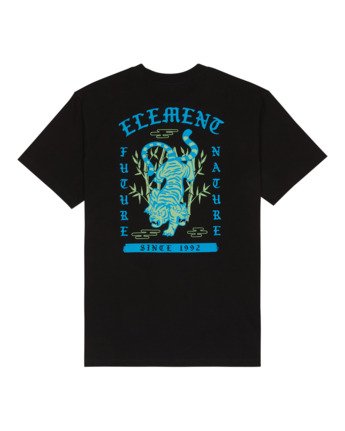 element, Element Double - T-Shirt à manches courtes pour Homme, FLINT BLACK (fbk) Element Double - Short Sleeve T-Shirt for Men  ELYZT00671