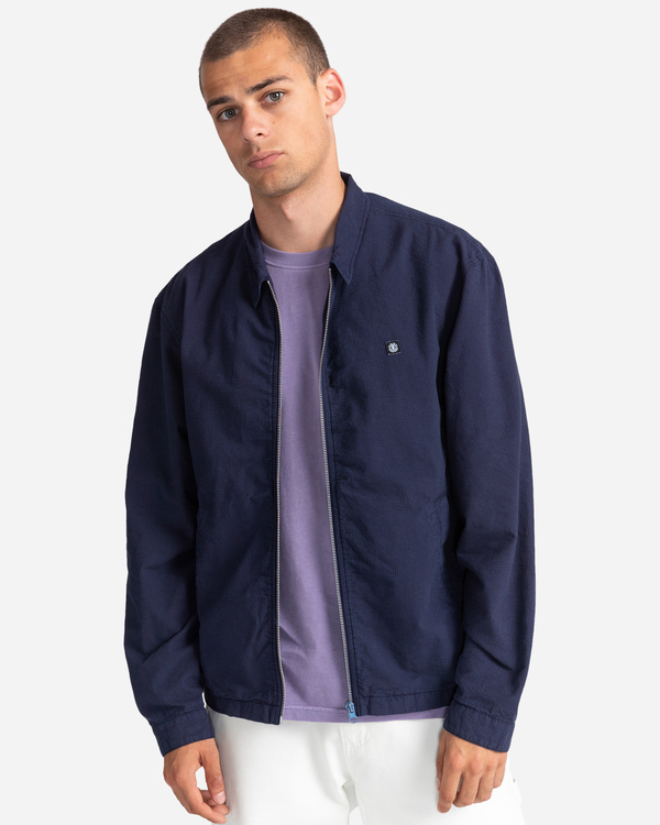 Parker Gingham Zip Up Coach Jacket for Men Element