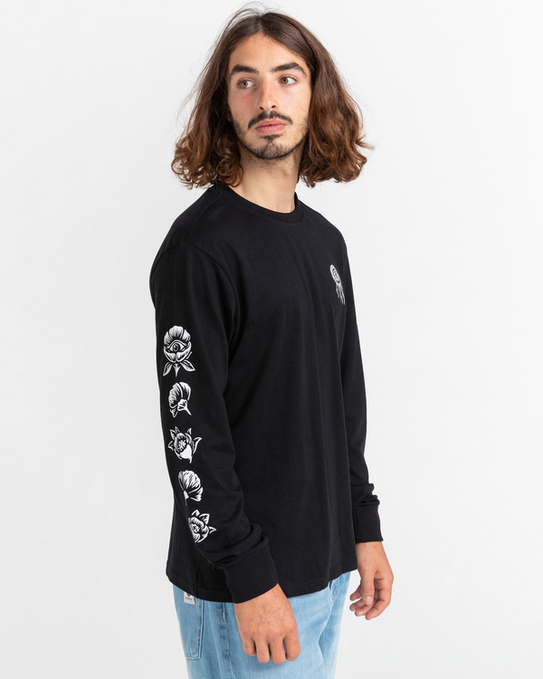 3 Bloom - Long Sleeve T-Shirt for Men Black C1LSB2ELP2 Element