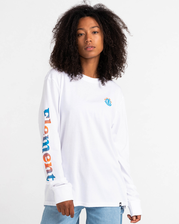 6 Kass - Long Sleeve T-Shirt for Men White C1LSB4ELP2 Element