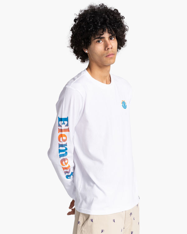 3 Kass - Long Sleeve T-Shirt for Men White C1LSB4ELP2 Element