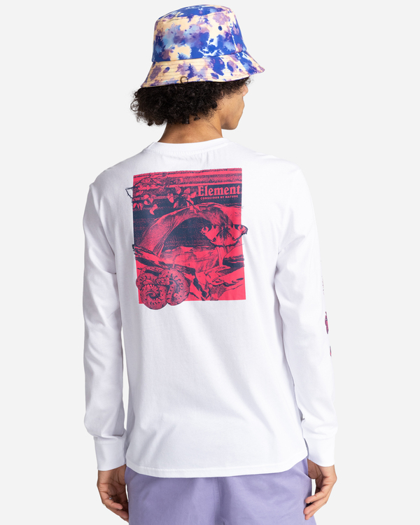 6 Catron - Long Sleeve T-Shirt for Men White C1LSB5ELP2 Element