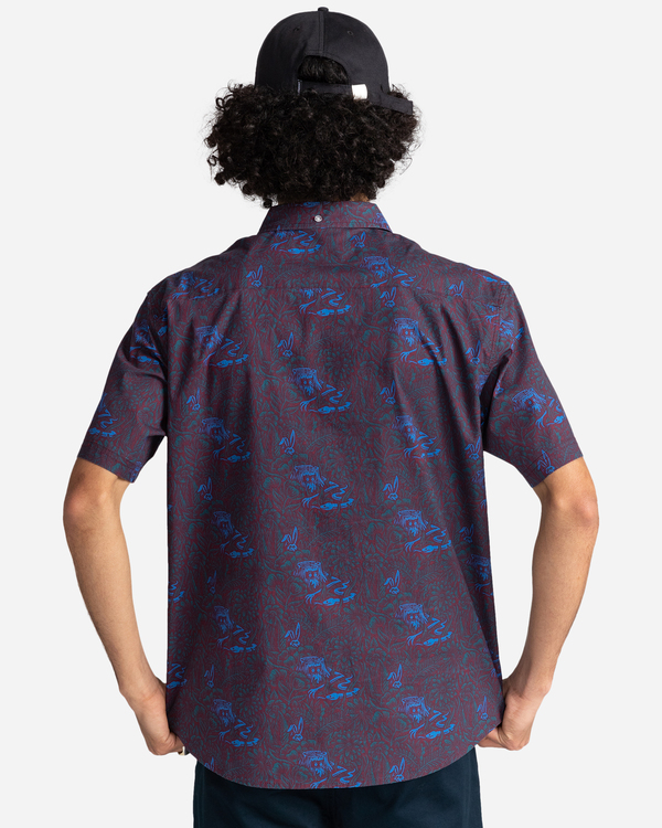 5 Timber x Element - Garden Poplin - Short Sleeve Shirt for Men Red C1SHC2ELP2 Element