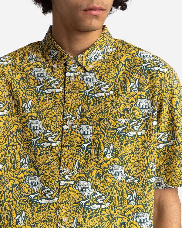 3 Timber x Element - Garden Poplin - Short Sleeve Shirt for Men Yellow C1SHC2ELP2 Element