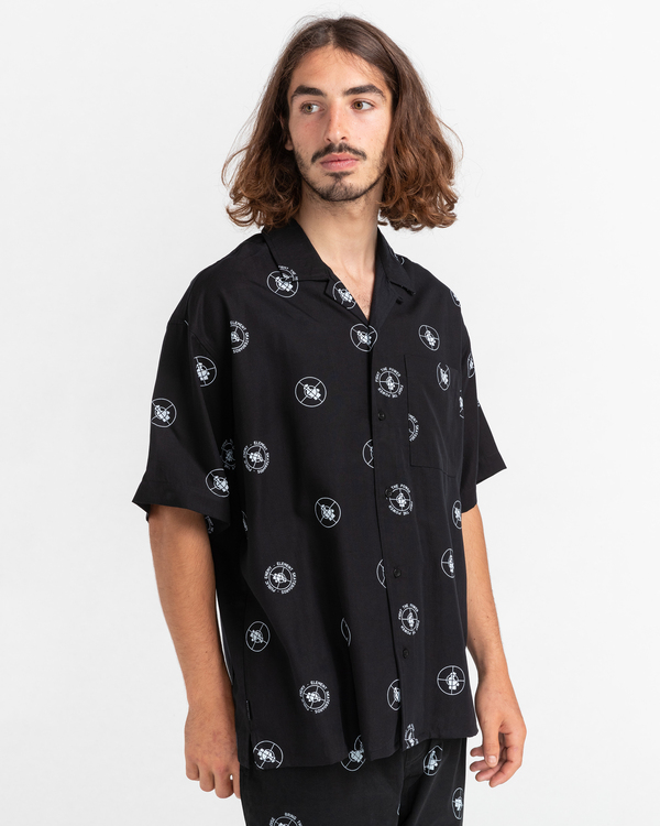 2 Public Enemy x Element Resort Polka - Camisa de manga curta para Homem Preto C1SHD4ELP2 Element