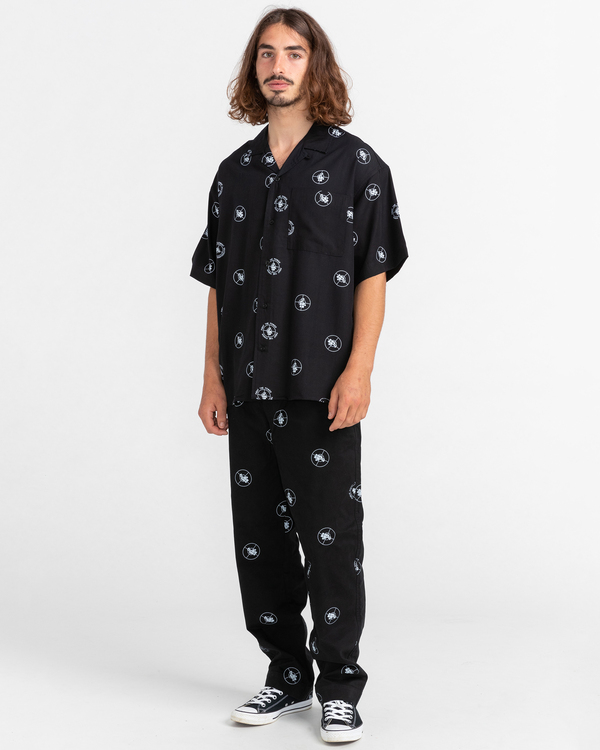 4 Public Enemy x Element Resort Polka - Camisa de manga curta para Homem Preto C1SHD4ELP2 Element
