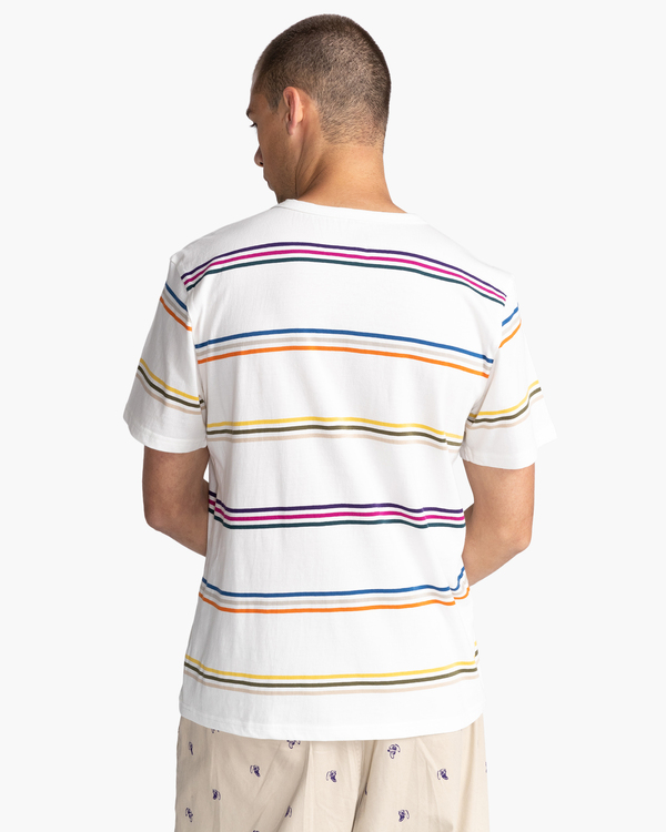 8 Willow Stripe - Short Sleeve T-Shirt for Men White C1SSJ1ELP2 Element