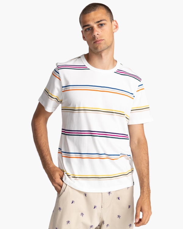 1 Willow Stripe - Short Sleeve T-Shirt for Men White C1SSJ1ELP2 Element