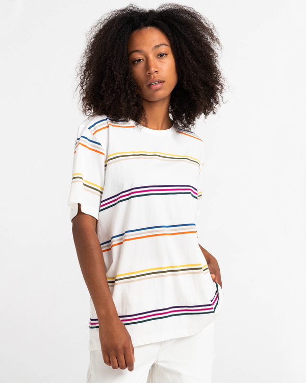 5 Willow Stripe - Short Sleeve T-Shirt for Men White C1SSJ1ELP2 Element