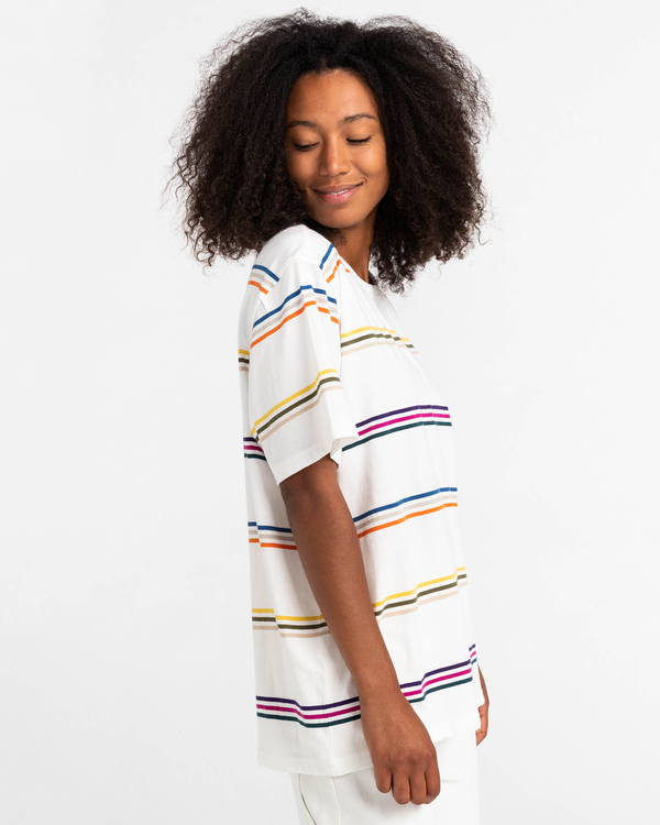 6 Willow Stripe - Short Sleeve T-Shirt for Men White C1SSJ1ELP2 Element