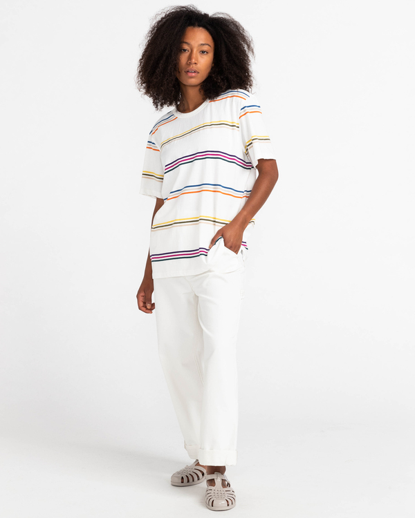 7 Willow Stripe - Short Sleeve T-Shirt for Men White C1SSJ1ELP2 Element
