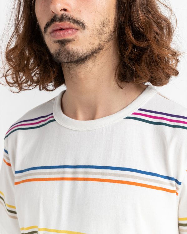 3 Willow Stripe - Short Sleeve T-Shirt for Men White C1SSJ1ELP2 Element