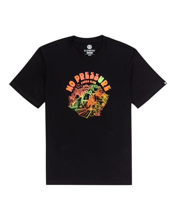 0 No Pressure - Short Sleeve T-Shirt for Men Black C1SSL2ELP2 Element