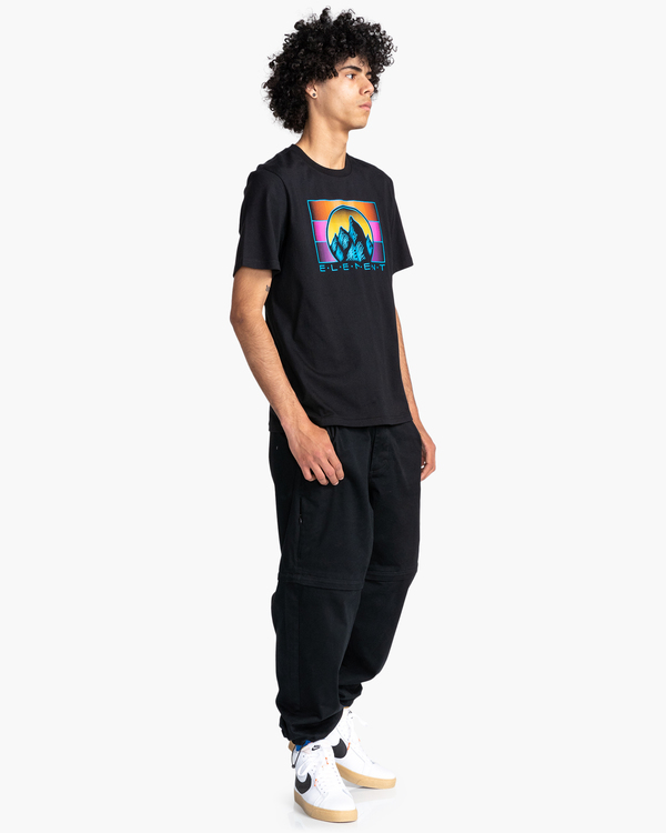 3 Palazzo - Camiseta de manga corta para Hombre Negro C1SSN4ELP2 Element