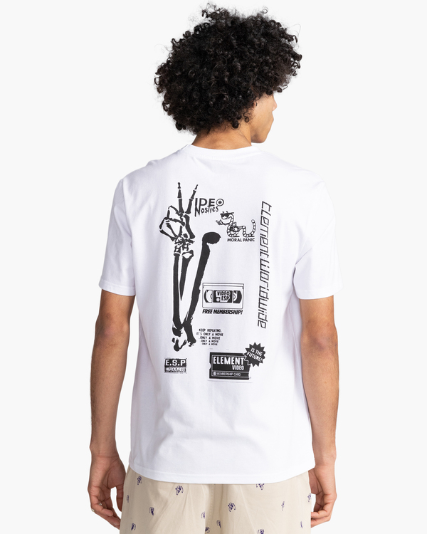 3 Video nasties - Camiseta de manga corta para Hombre Blanco C1SSO2ELP2 Element