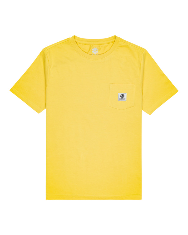 0 Basic Label - T-shirt manches courtes pour Garçon 8-16 ans Jaune C2SSD1ELP2 Element