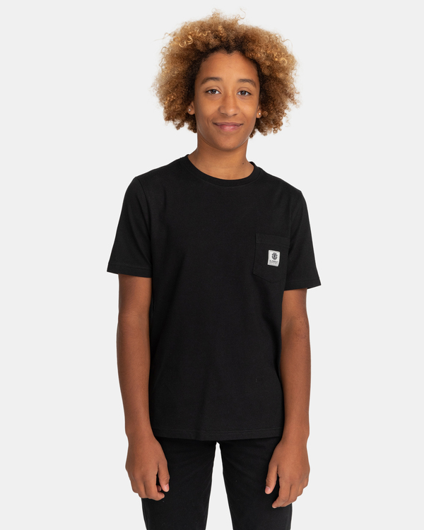 1 Basic Label - Camiseta de manga corta para Chicos 8-16 Negro C2SSD1ELP2 Element