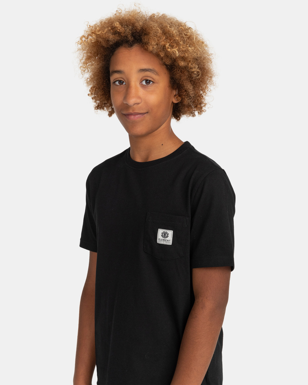 3 Basic Label - Camiseta de manga corta para Chicos 8-16 Negro C2SSD1ELP2 Element