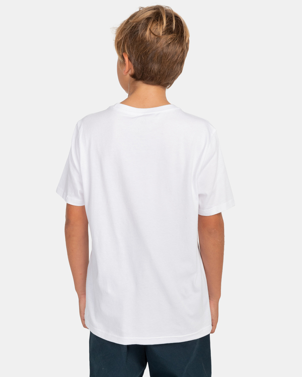 5 Basic Label - Short Sleeve T-Shirt for Boys 8-16 White C2SSD1ELP2 Element