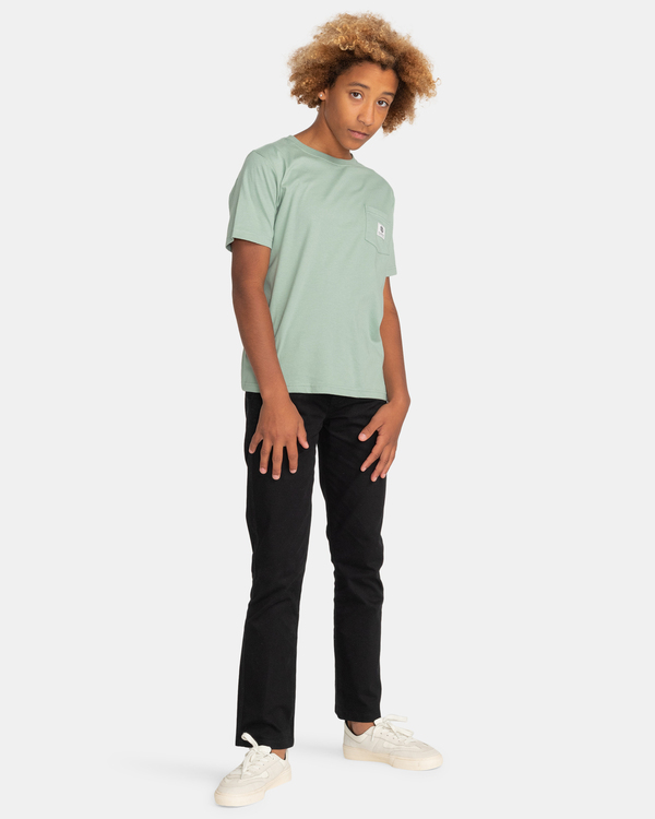 4 Basic Label - Short Sleeve T-Shirt for Boys 8-16 Green C2SSD1ELP2 Element