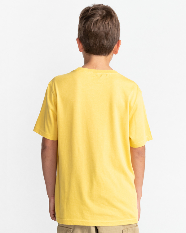 4 Basic Label - T-shirt manches courtes pour Garçon 8-16 ans Jaune C2SSD1ELP2 Element