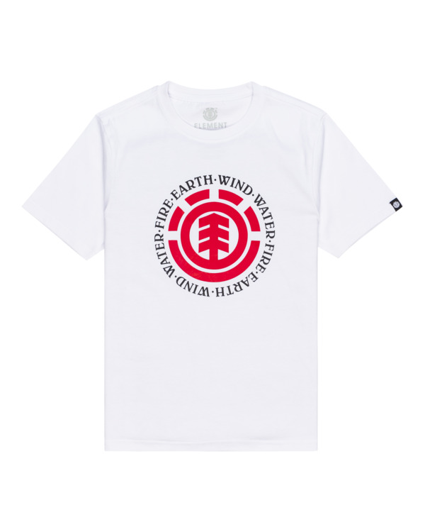 0 Seal - Short Sleeve T-Shirt for Boys 8-16 White C2SSE3ELP2 Element