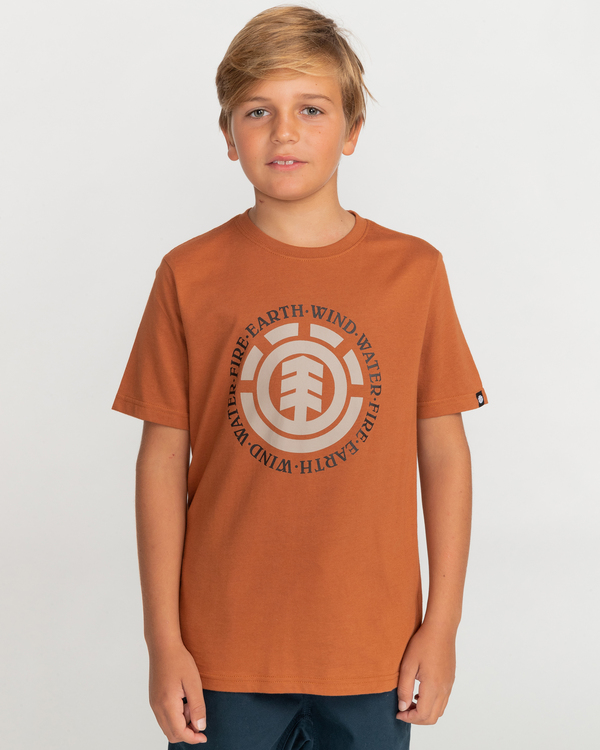 1 Seal - Short Sleeve T-Shirt for Boys 8-16 Brown C2SSE3ELP2 Element