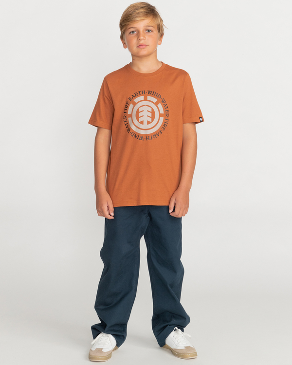 4 Seal - Short Sleeve T-Shirt for Boys 8-16 Brown C2SSE3ELP2 Element