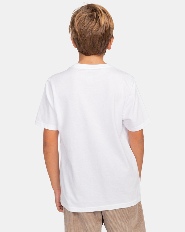 4 Seal - Short Sleeve T-Shirt for Boys 8-16 White C2SSE3ELP2 Element