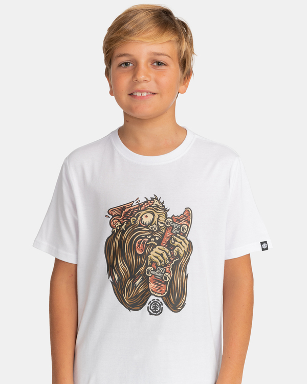 3 Bite - Short Sleeve T-Shirt for Boys 8-16 White C2SSG1ELP2 Element