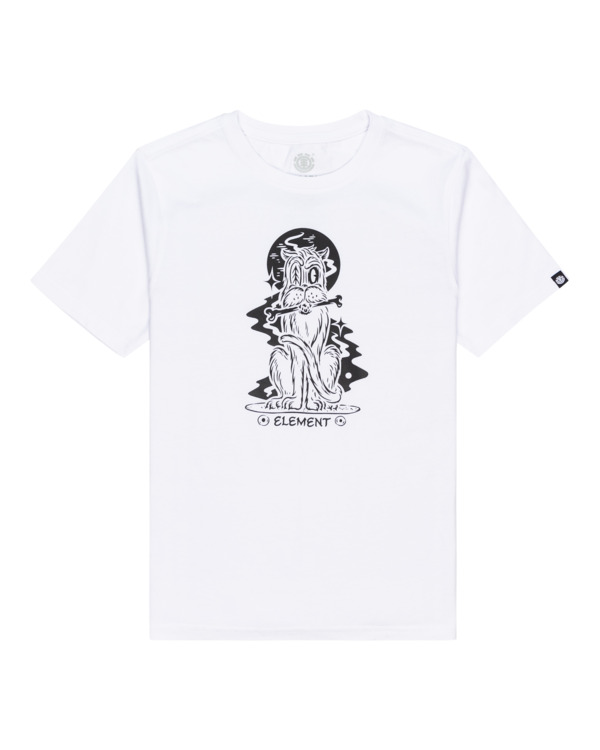 0 Black Cat - Short Sleeve T-Shirt for Boys 8-16 White C2SSG2ELP2 Element