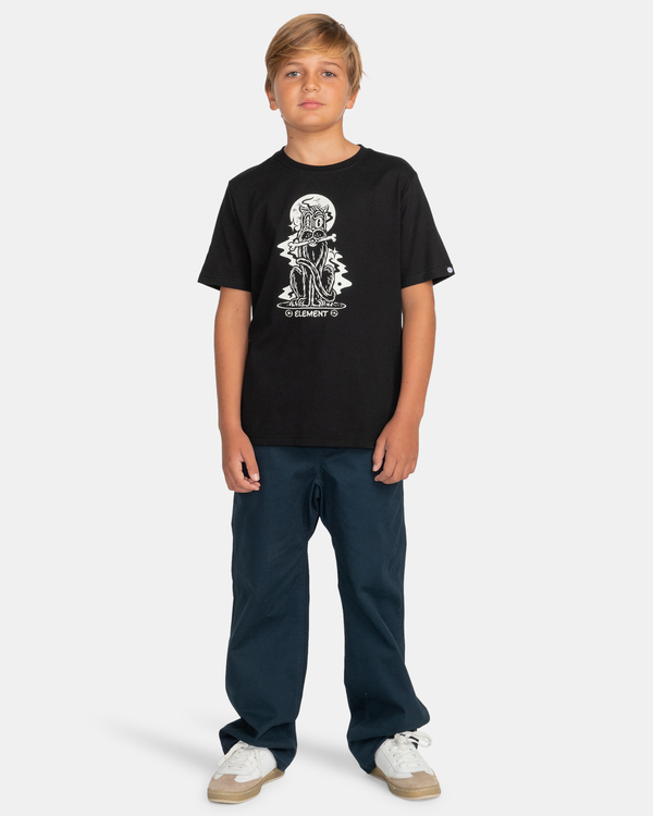 4 Black Cat - Short Sleeve T-Shirt for Boys 8-16  C2SSG2ELP2 Element