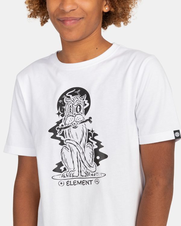 3 Black Cat - Short Sleeve T-Shirt for Boys 8-16 White C2SSG2ELP2 Element
